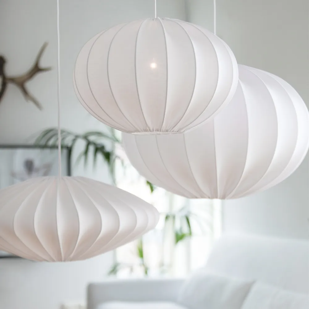 Boll Hanglamp, white, 65, katoenjersey Watt & Veke