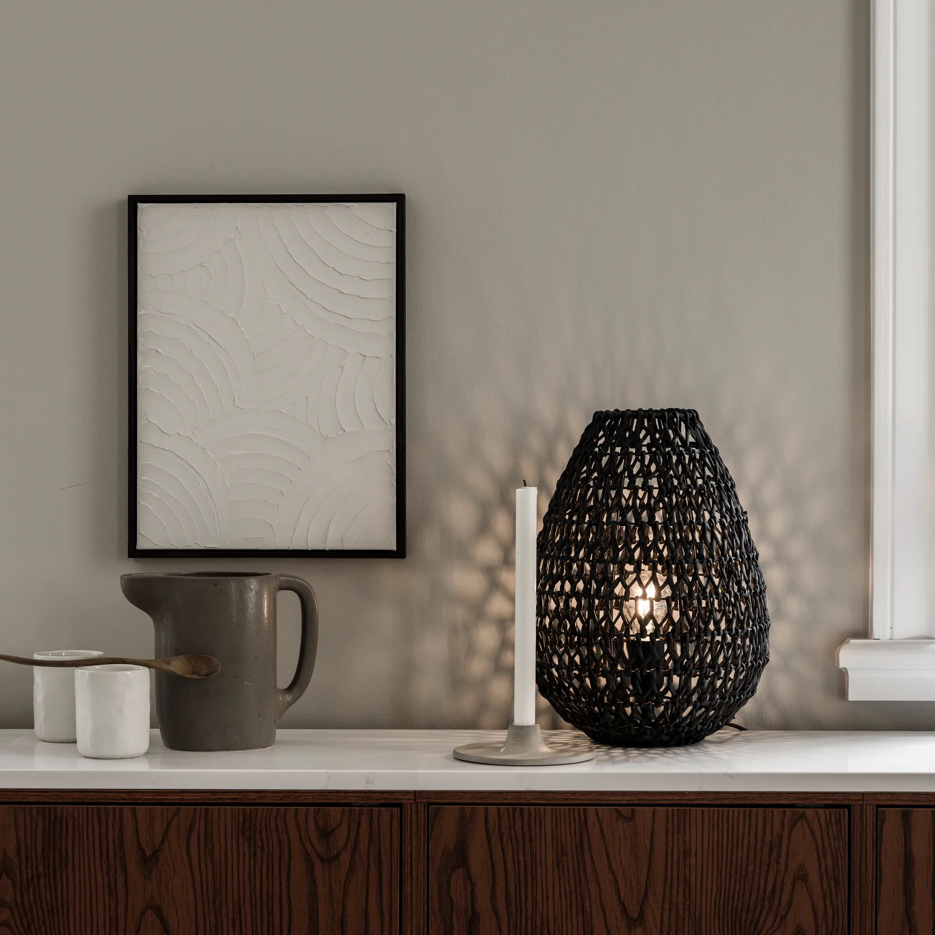 Buster tafellamp Ø27 cm, Zwart Watt & Veke