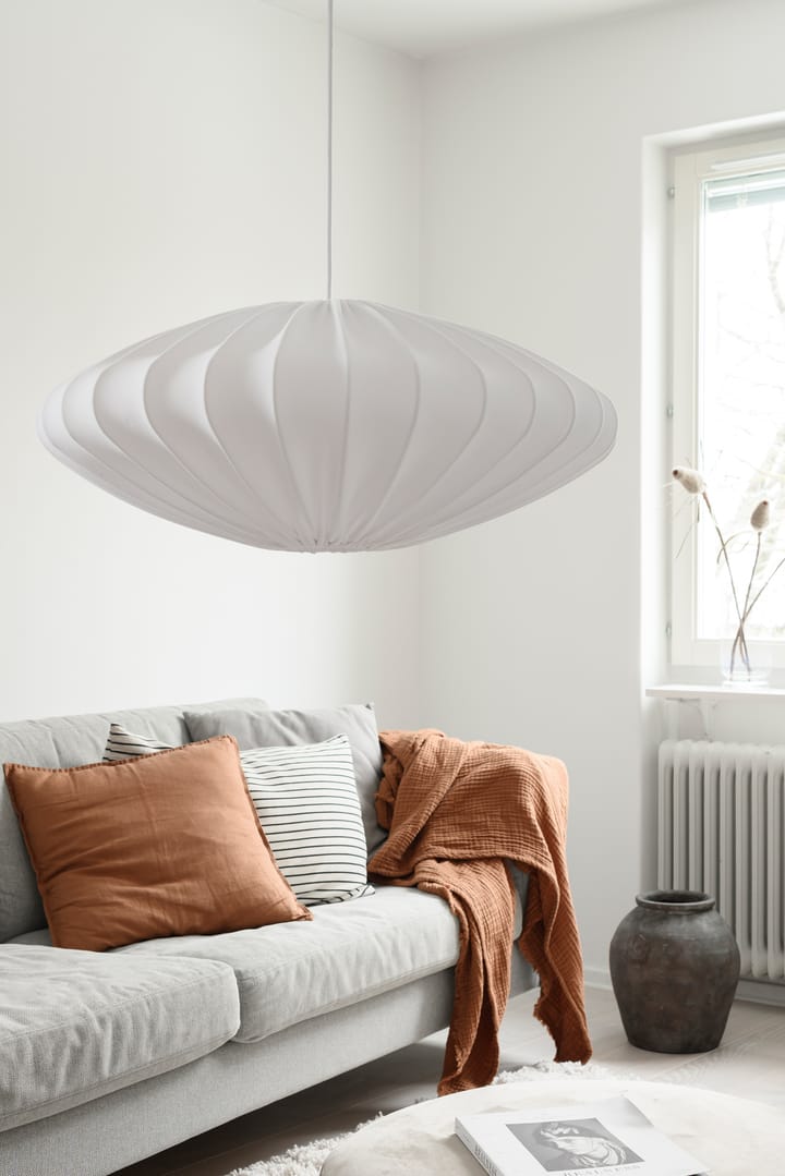 Ellipse lampenkap 65 cm katoen, Wit Watt & Veke