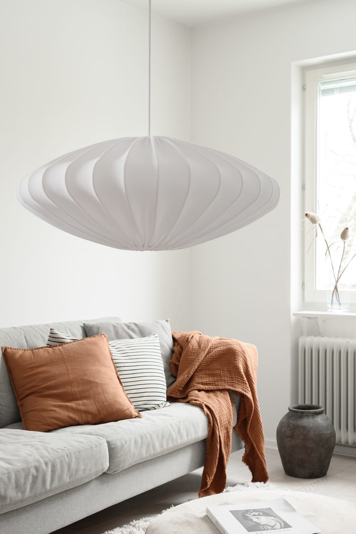 Ellipse lampenkap 65 cm linnen, Wit Watt & Veke