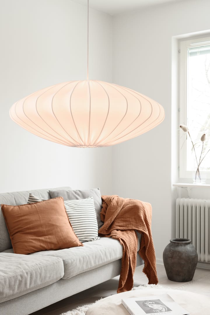 Ellipse lampenkap 65 cm linnen, Wit Watt & Veke