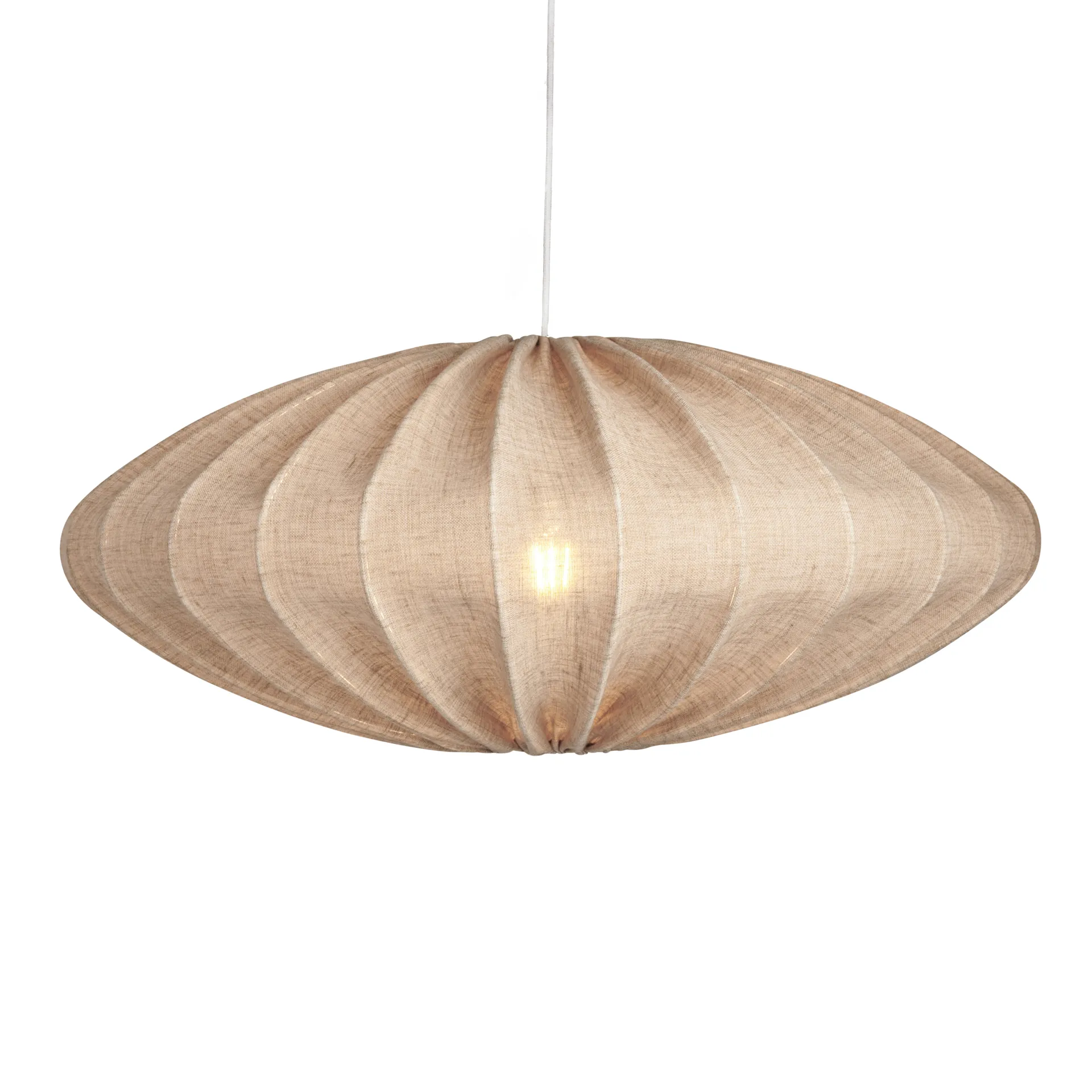 Ellipse lampenkap 65 cm linnen, Zand Watt & Veke