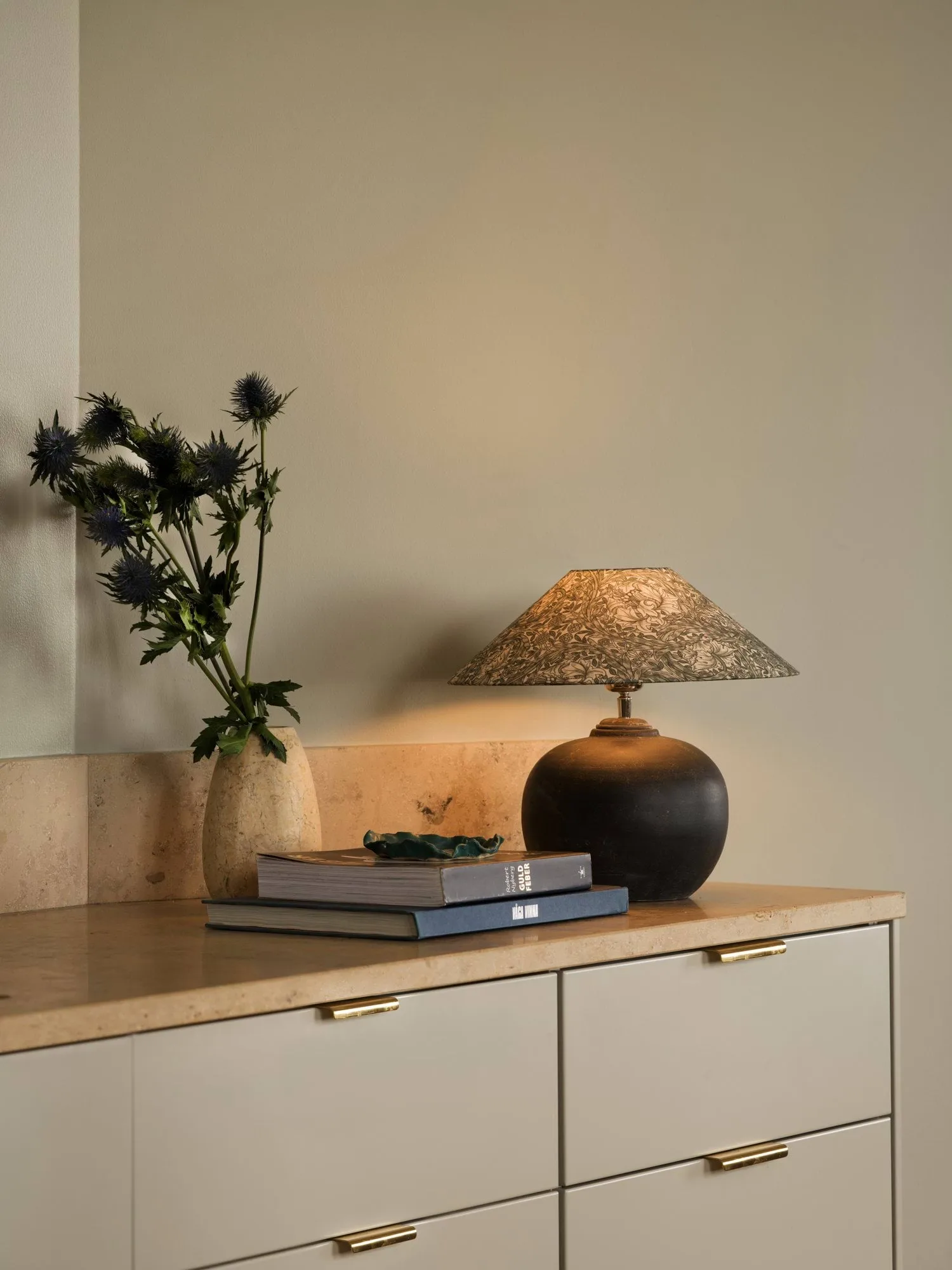 Flat shade lampenkap, African marigold groen, Ø36x10 cm Watt & Veke
