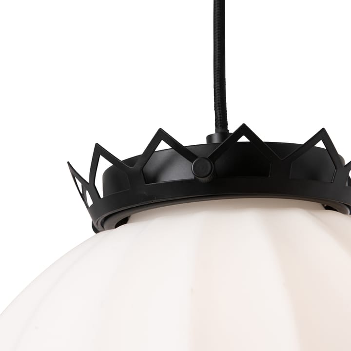 Karl Filip plafondlamp, opaalglas/zwart Watt & Veke