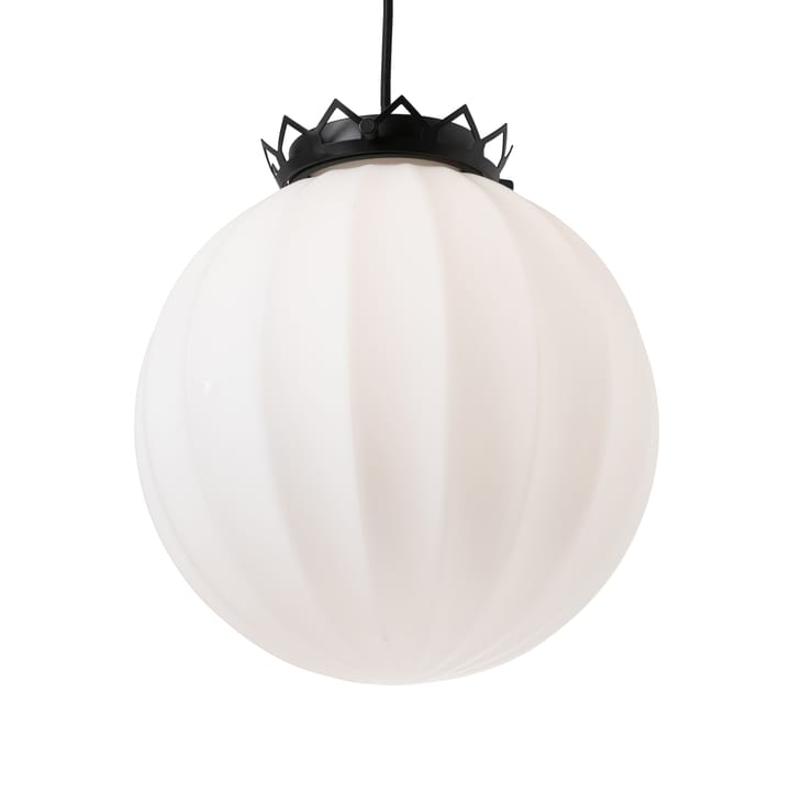 Karl Filip plafondlamp, opaalglas/zwart Watt & Veke