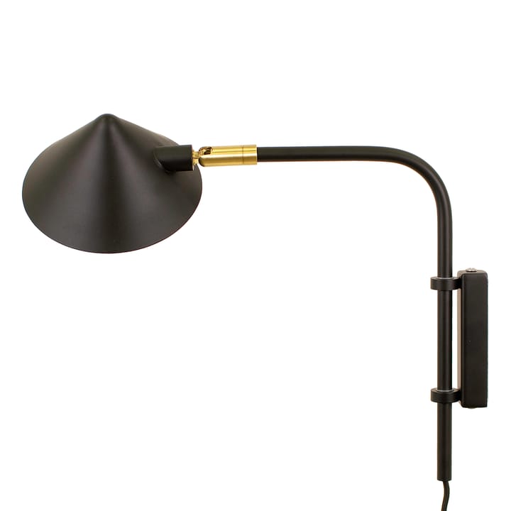 Kelly wandlamp korte arm, Zwart-goud Watt & Veke
