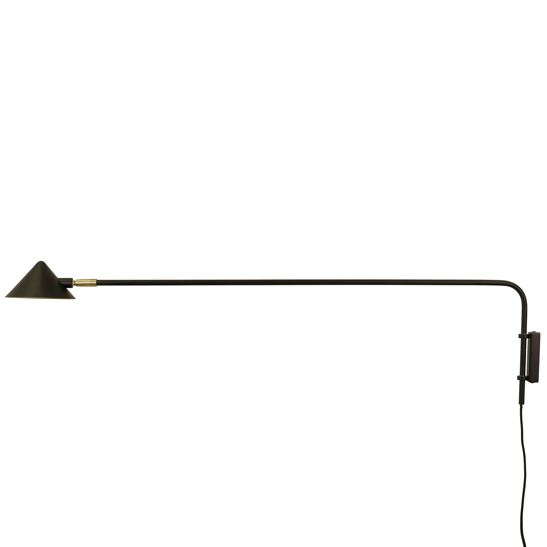 Kelly wandlamp lange arm, Zwart-goud Watt & Veke