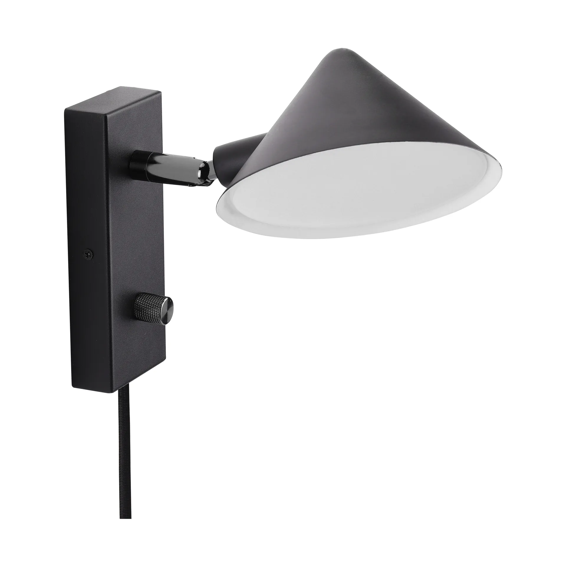 Kuro wandlamp, Black, Ø14x16 cm, read Watt & Veke