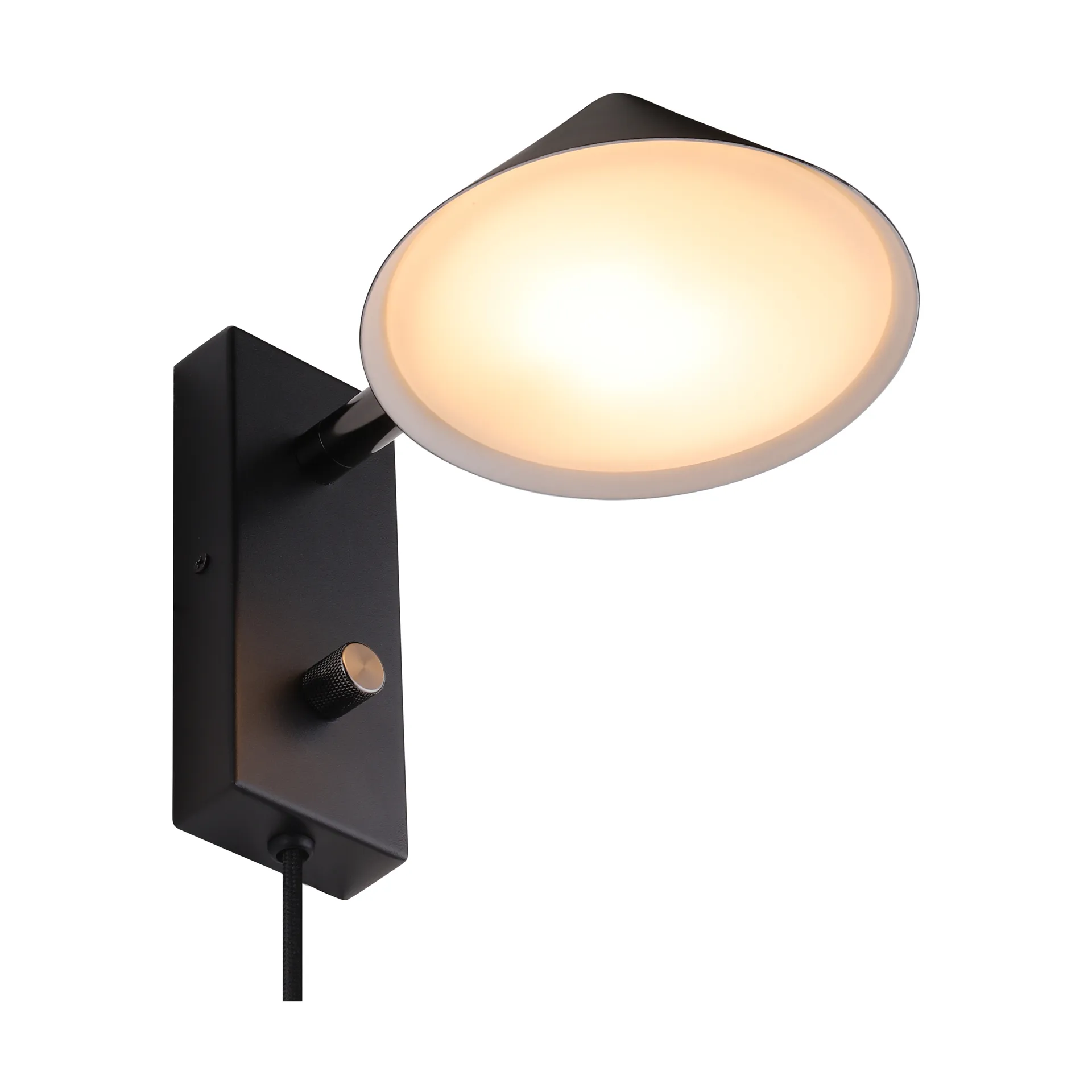 Kuro wandlamp, Black, Ø14x16 cm, read Watt & Veke