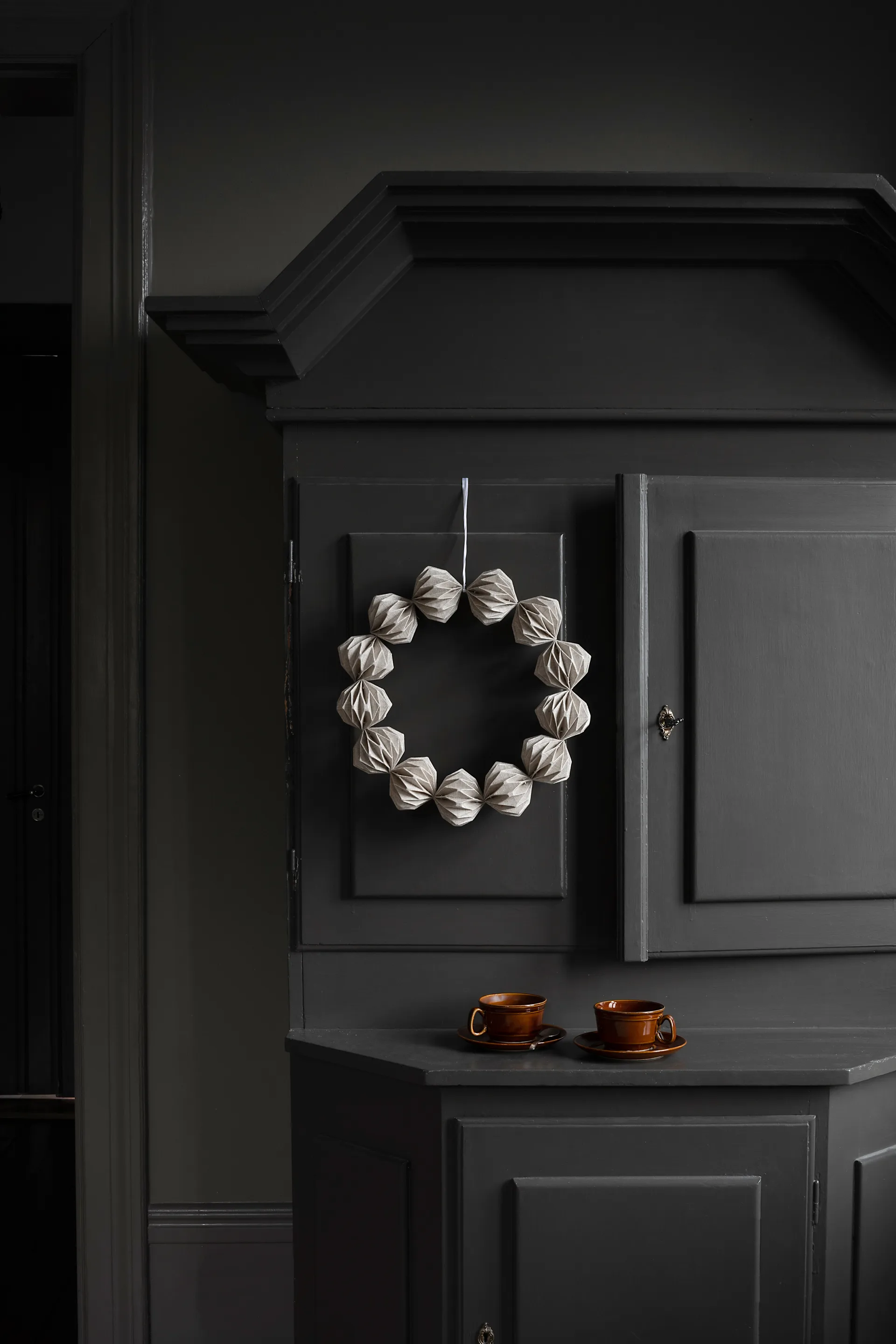 Linn krans Ø40 cm, Natural Watt & Veke