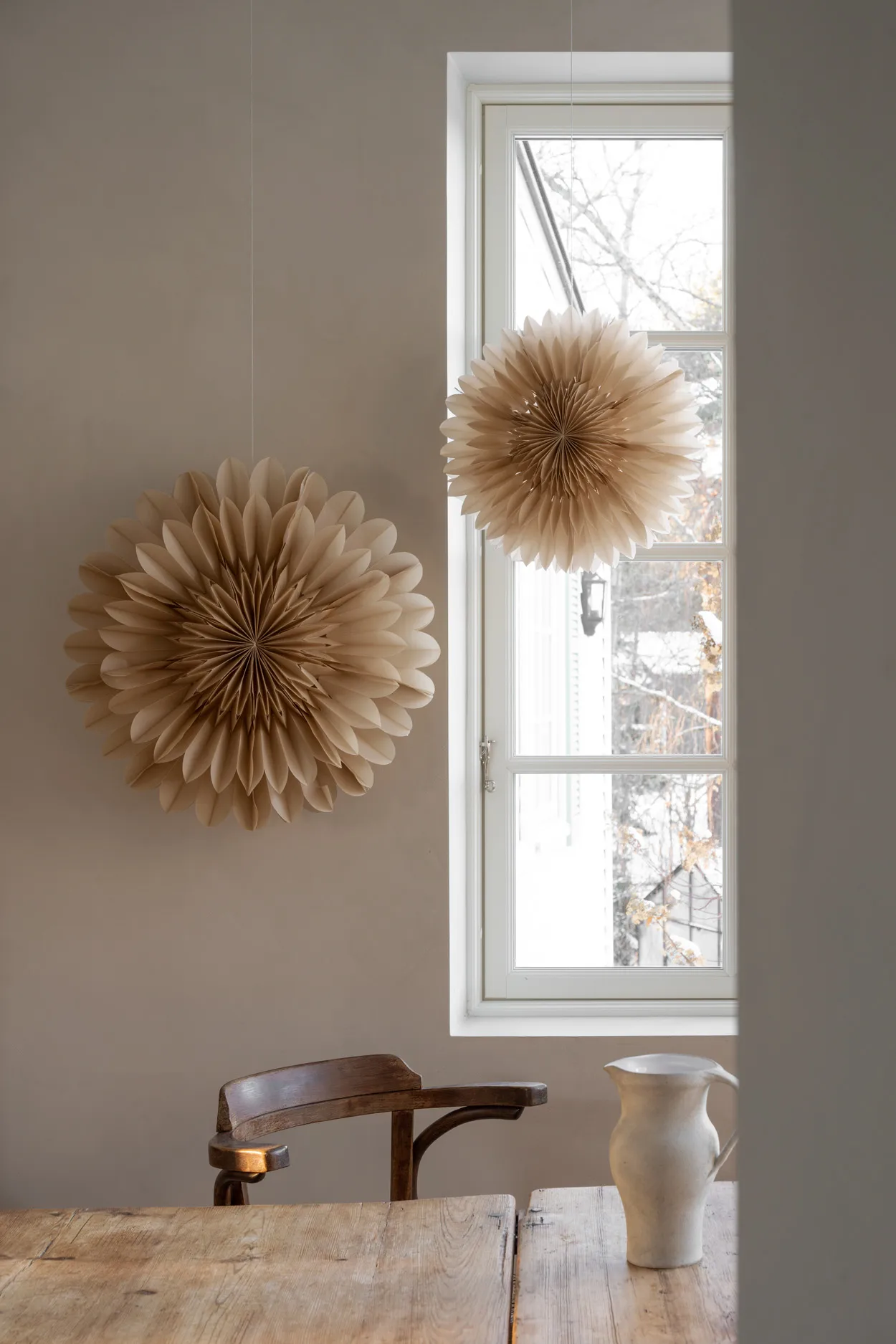 Lotus adventsster Ø60 cm, Beige Watt & Veke