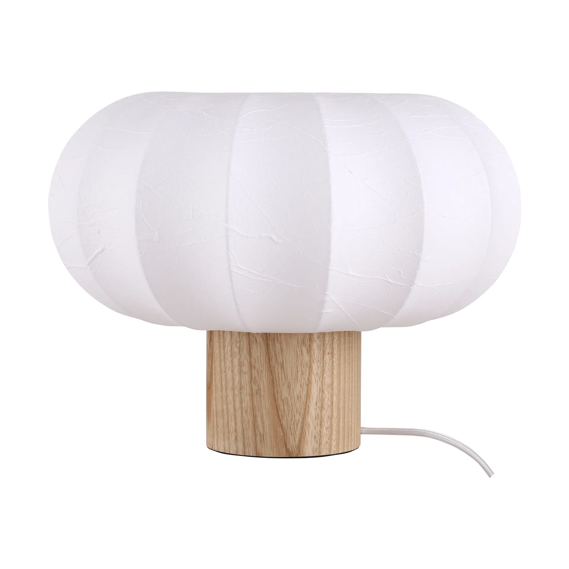Lunari tafellamp, White-naturel essenhout, Ø32x24 cm Watt & Veke