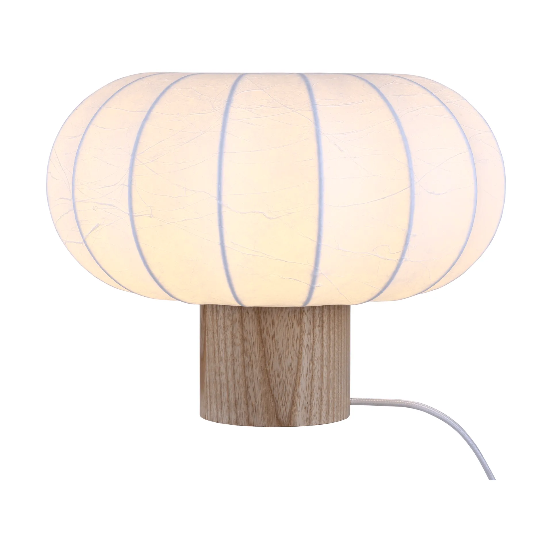 Lunari tafellamp, White-naturel essenhout, Ø32x24 cm Watt & Veke