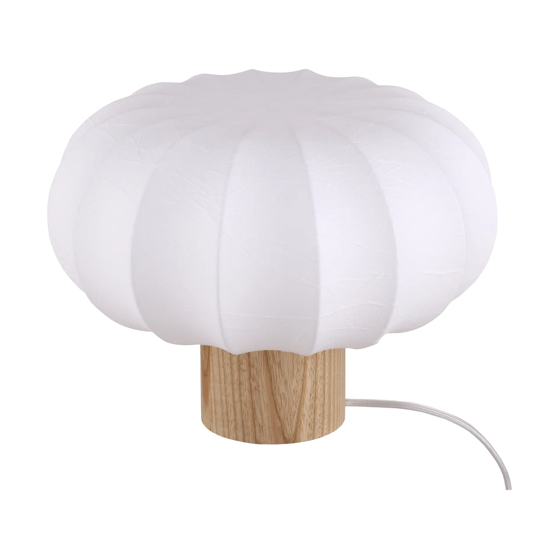 Lunari tafellamp, White-naturel essenhout, Ø32x24 cm Watt & Veke