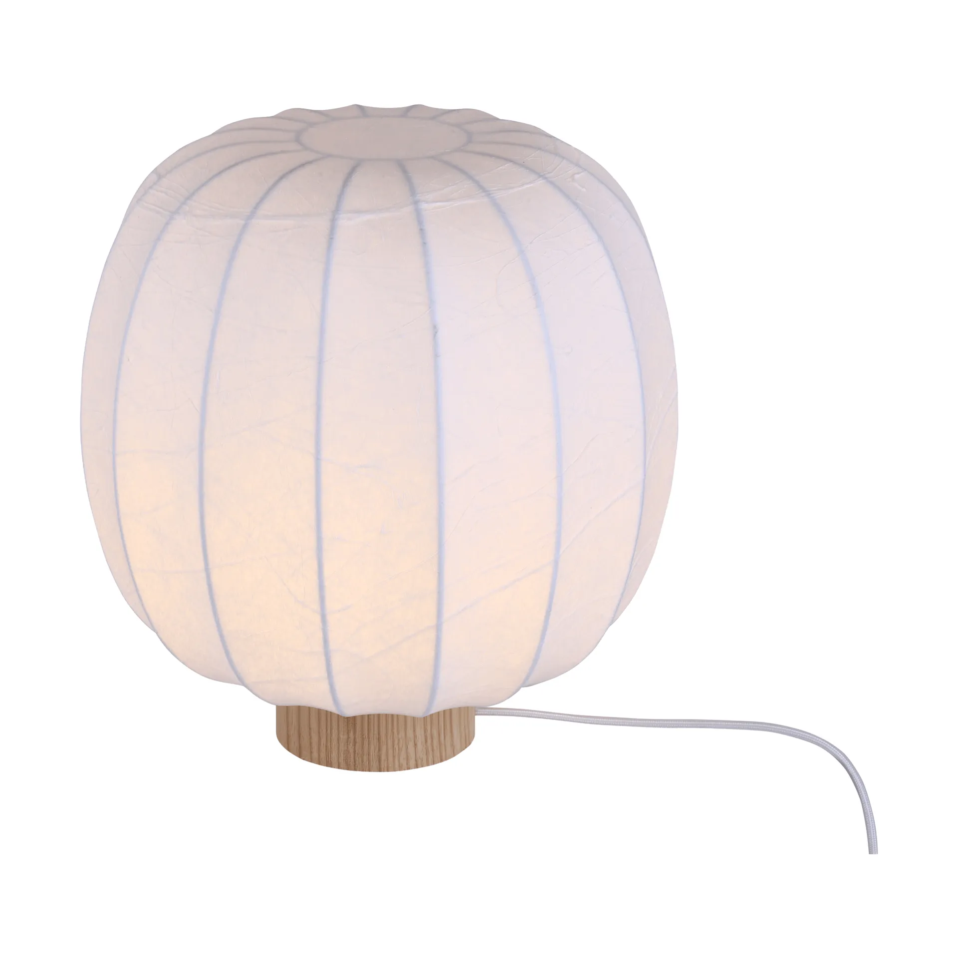 Lunari tafellamp, White-natuurlijk essenhout, Ø30x32 cm Watt & Veke