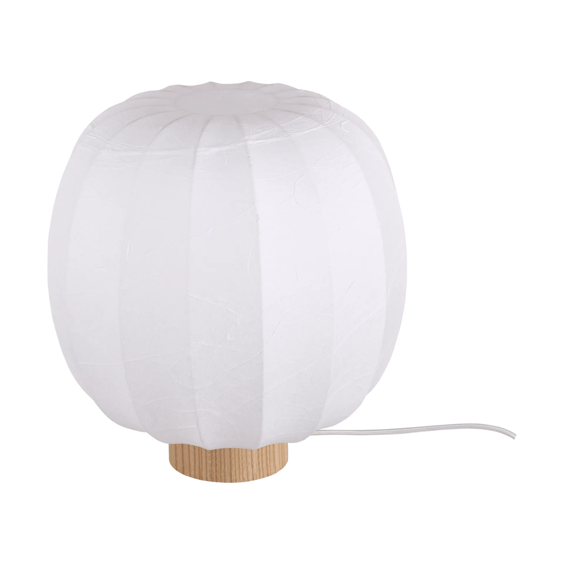 Lunari tafellamp, White-natuurlijk essenhout, Ø30x32 cm Watt & Veke