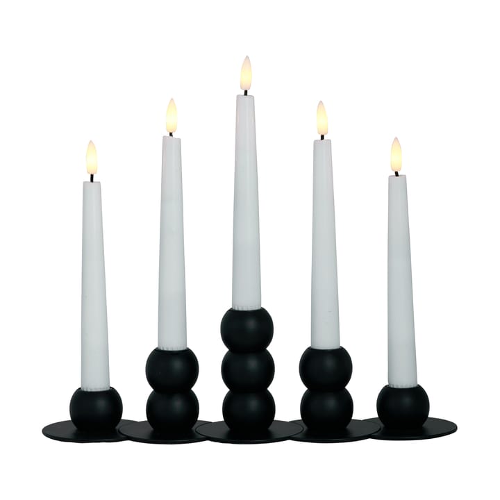 Lykke combineerbare kandelaar incl. 5 ledlampjes - Black - Watt & Veke