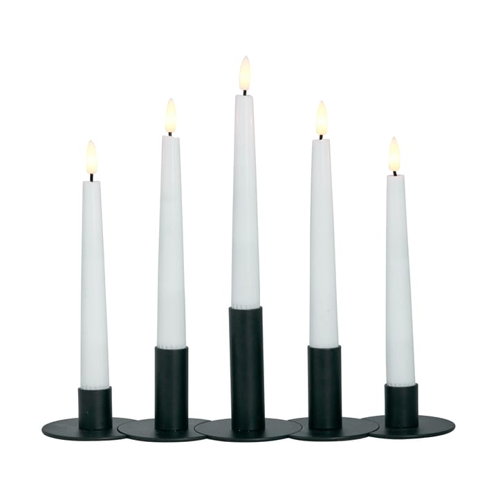 Lykke combineerbare kandelaar incl. 5 ledlampjes, Black Watt & Veke