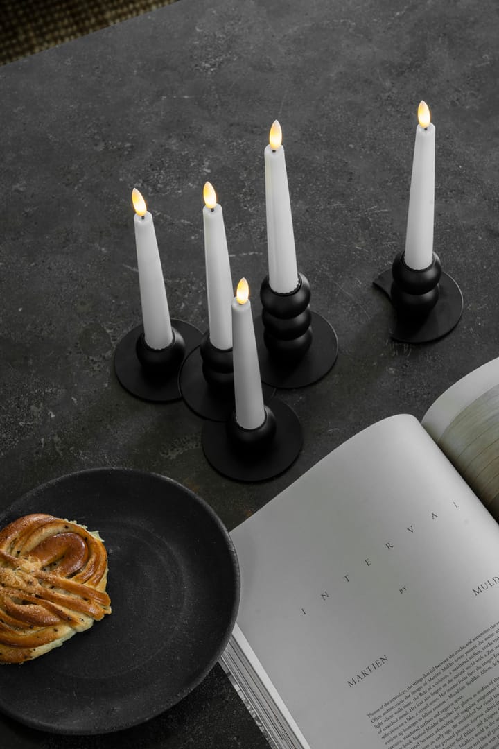 Lykke combineerbare kandelaar incl. 5 ledlampjes, Black Watt & Veke