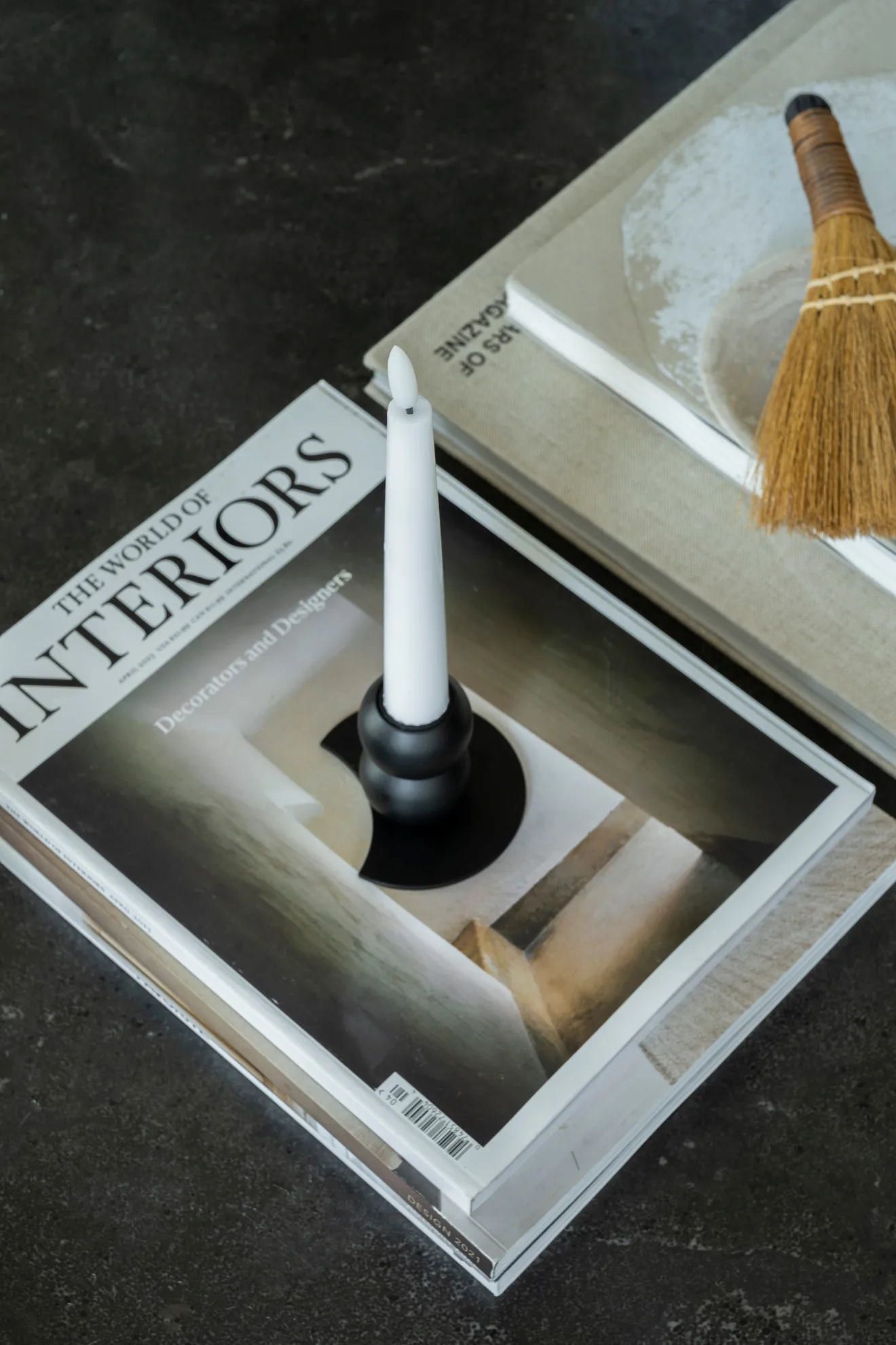 Lykke combineerbare kandelaar incl. 5 ledlampjes, Black Watt & Veke