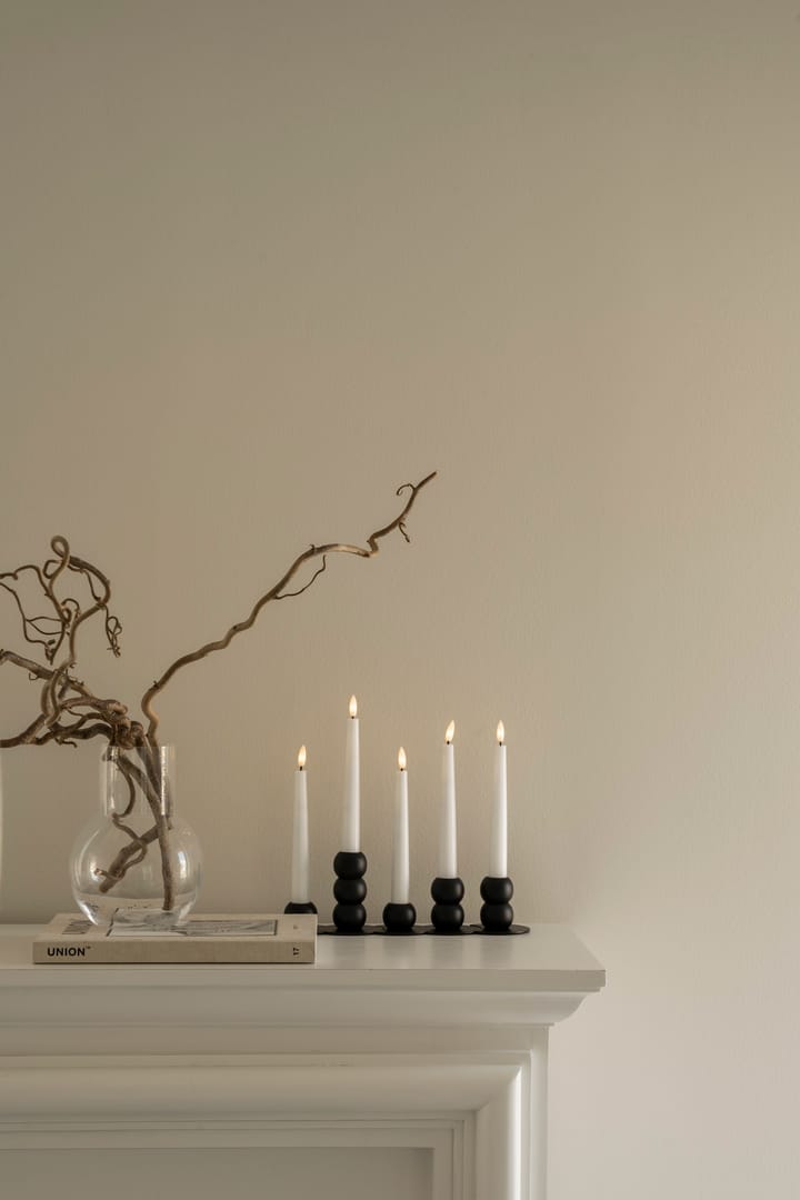Lykke combineerbare kandelaar incl. 5 ledlampjes, Black Watt & Veke