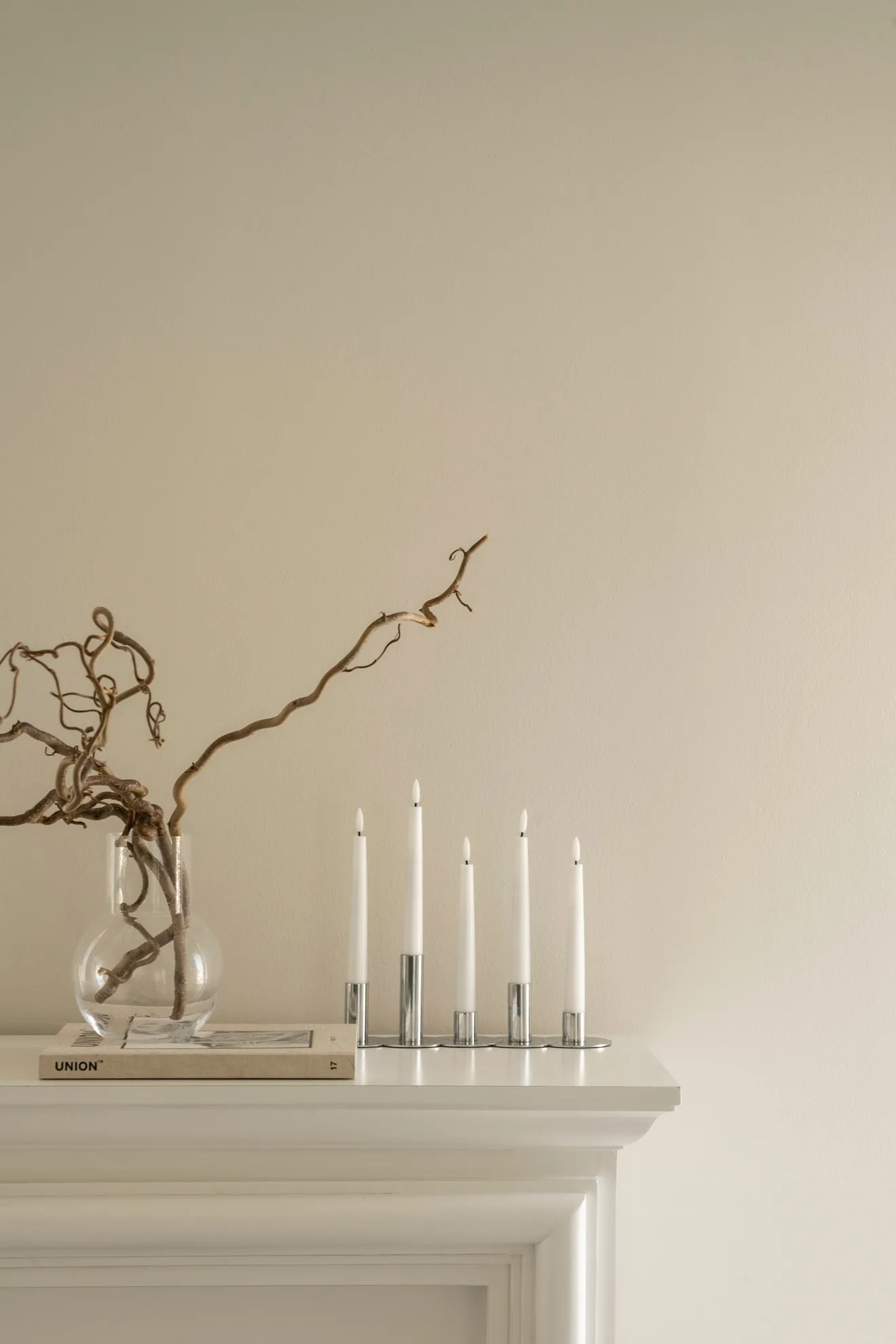 Lykke combineerbare kandelaar incl. 5 ledlampjes, Chrome Watt & Veke