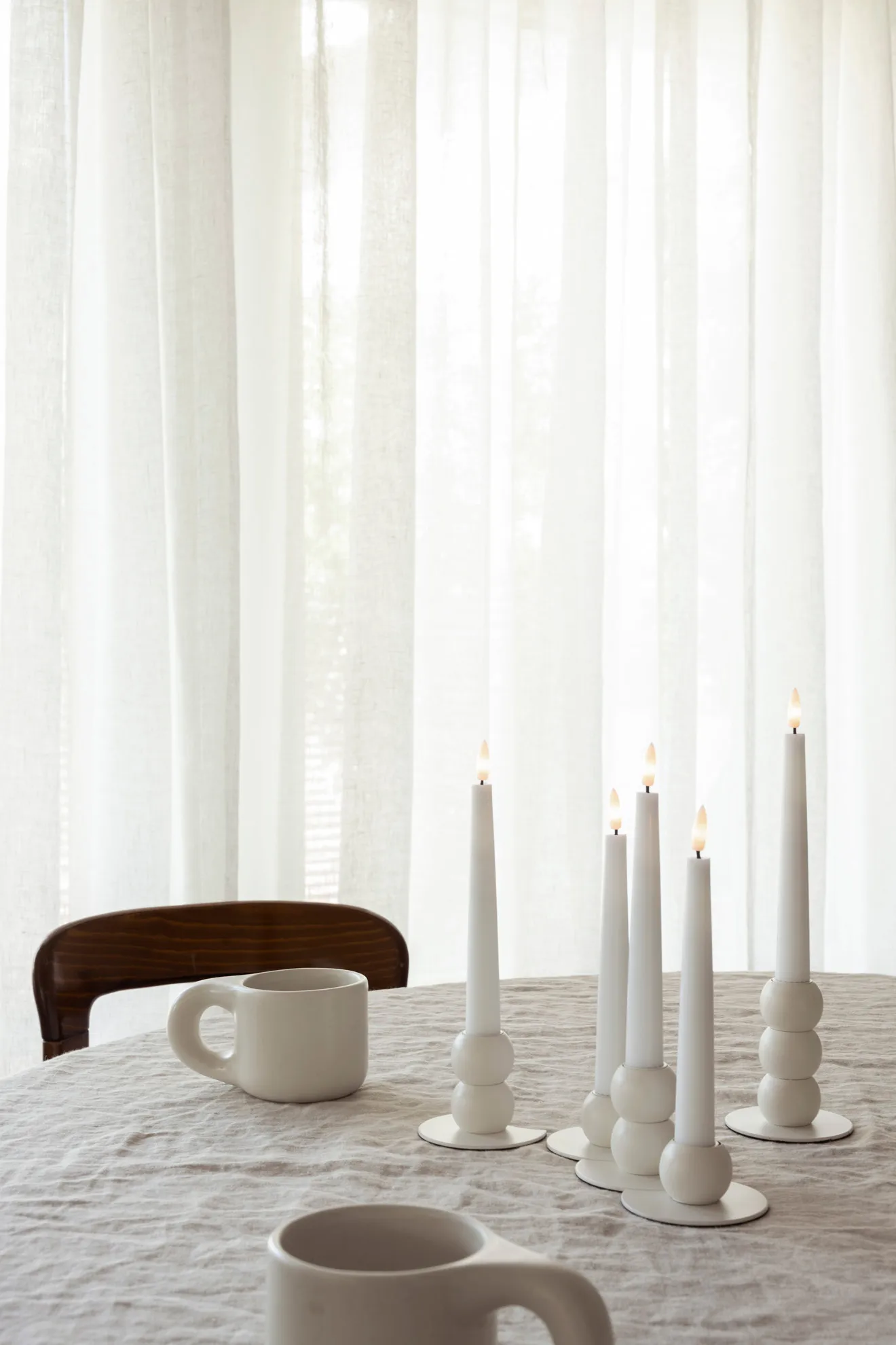 Lykke combineerbare kandelaar incl. 5 ledlampjes, White Watt & Veke