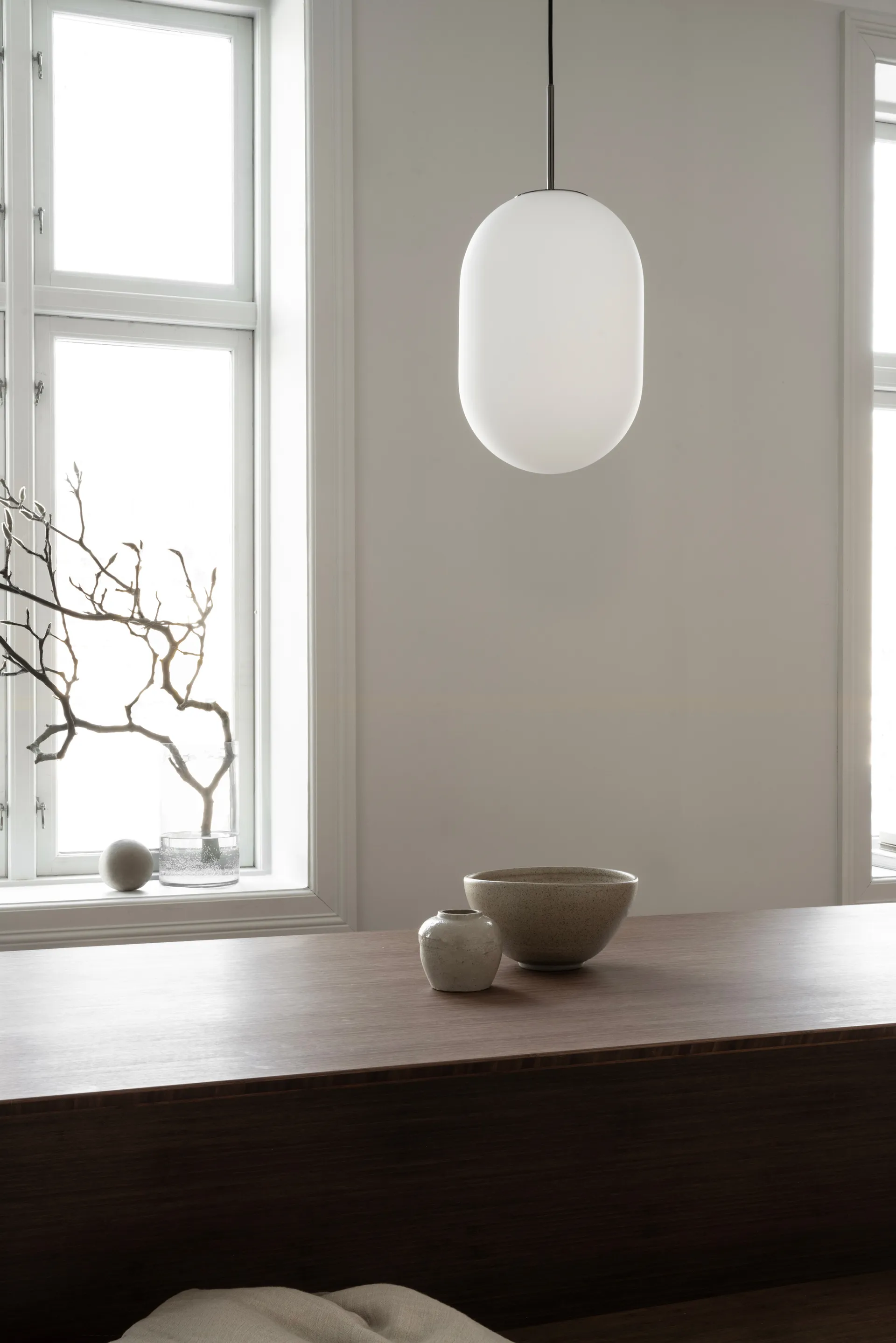 Noor Hanglamp L Ø24 cm, Wit Watt & Veke