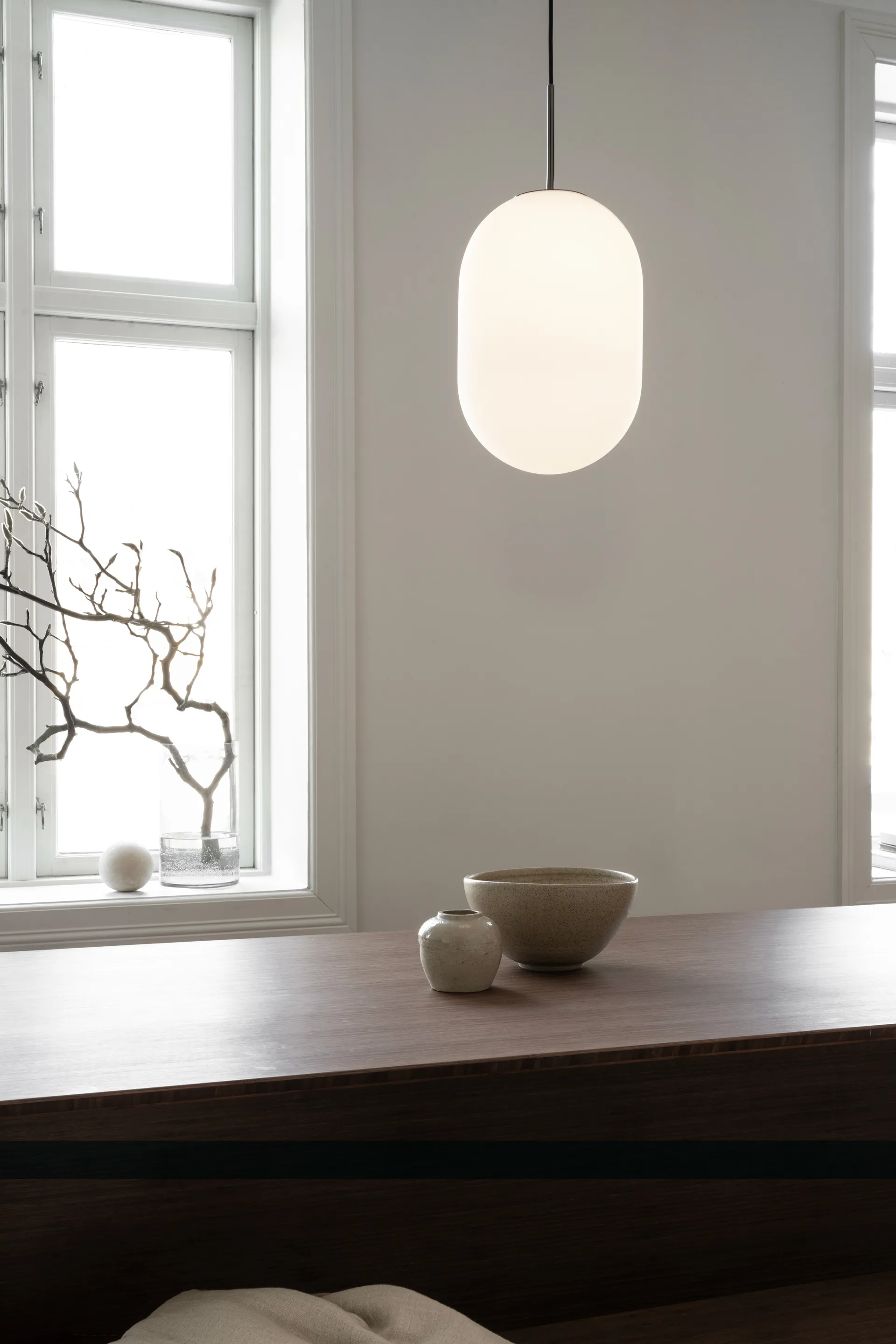 Noor Hanglamp L Ø24 cm, Wit Watt & Veke