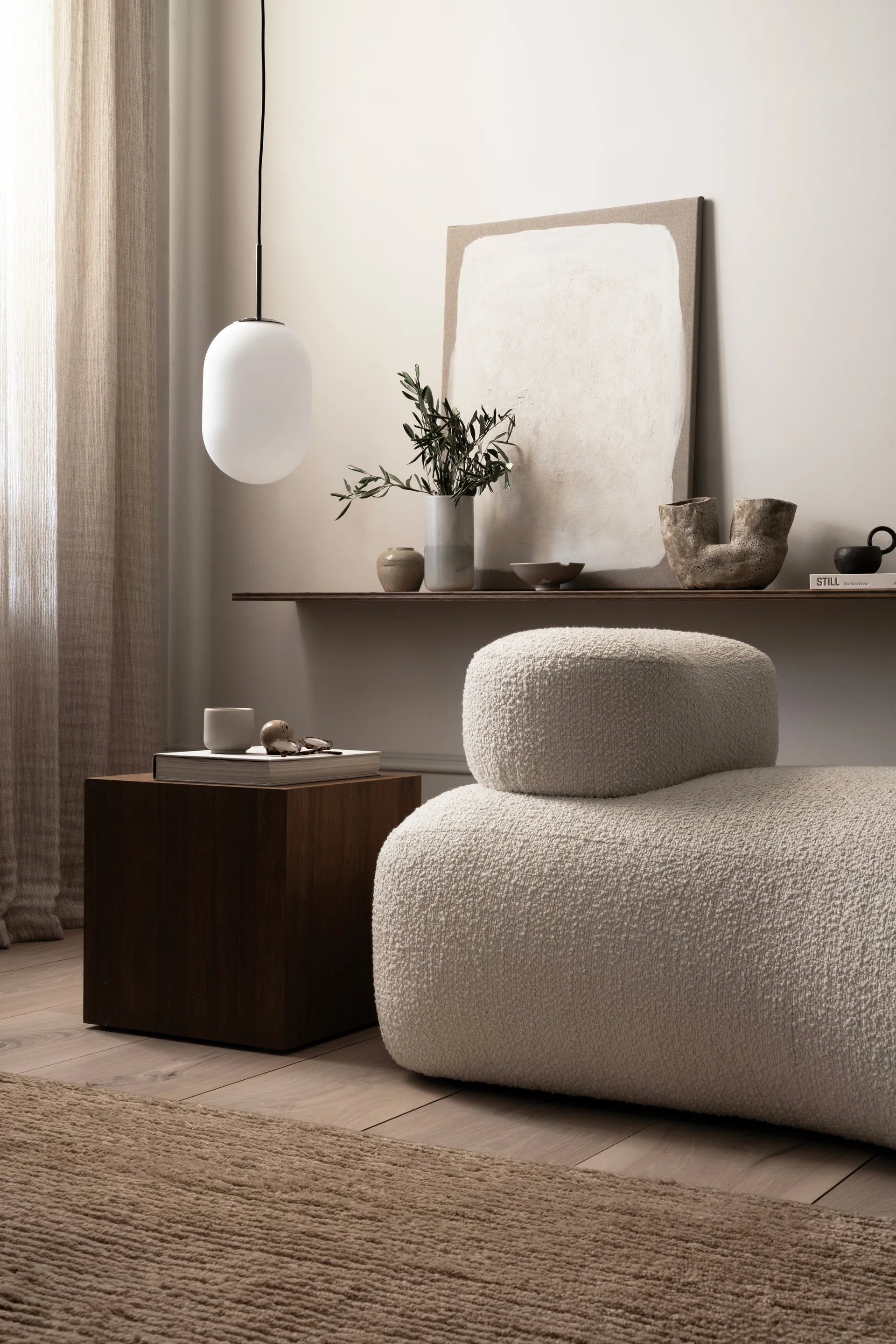 Noor Hanglamp M Ø18 cm, Wit Watt & Veke