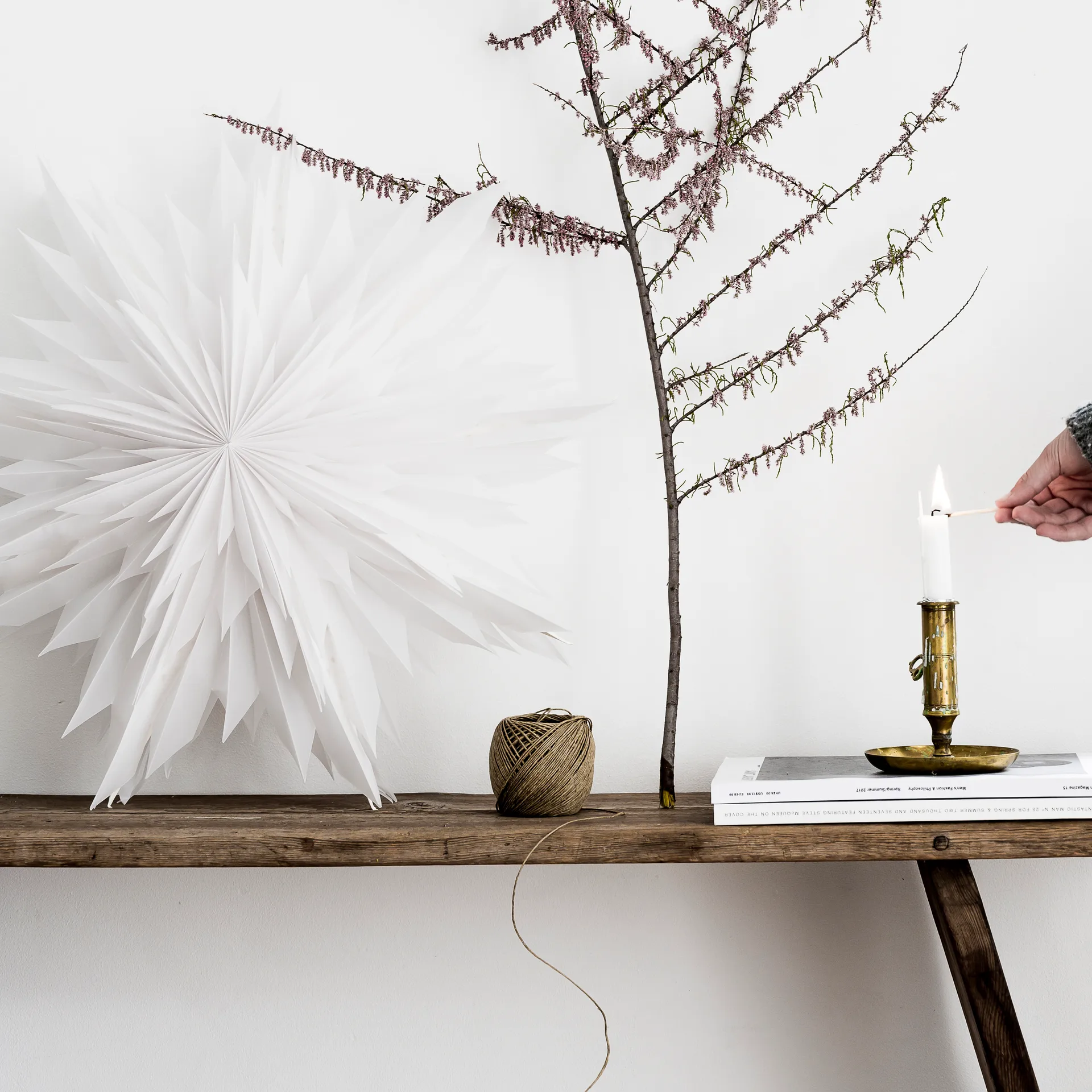 Oslo kerstster Ø60 cm, Wit Watt & Veke