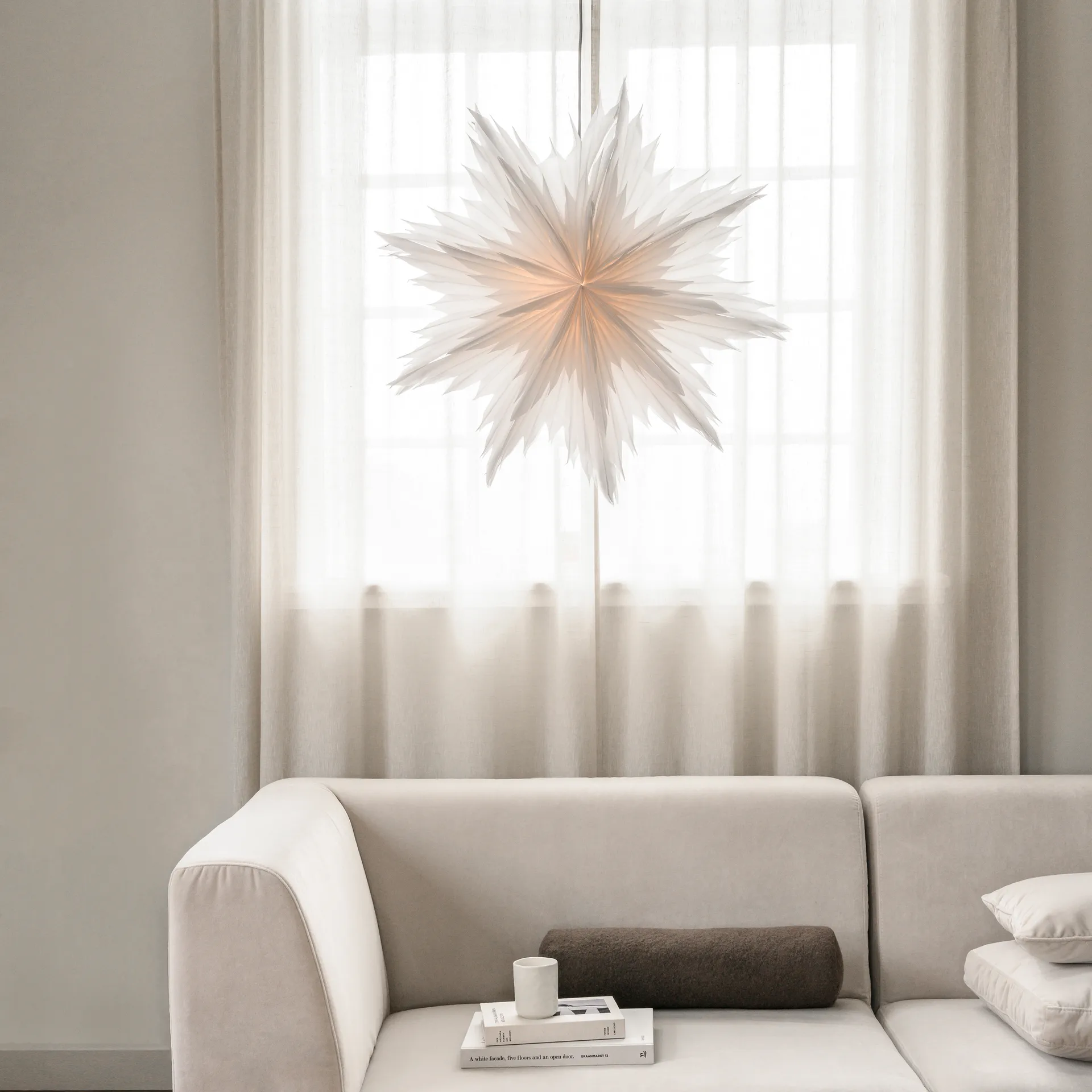 Oslo kerstster Ø80 cm, Wit Watt & Veke