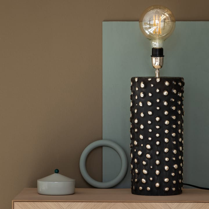 Peggy lampvoet 28 cm, Zwart-zilver Watt & Veke