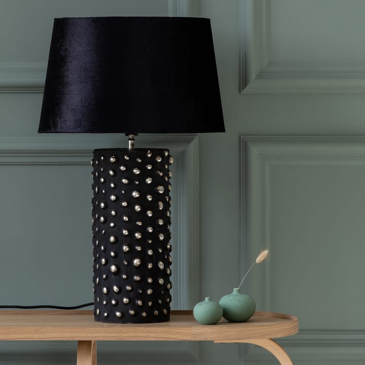 Peggy lampvoet 28 cm, Zwart-zilver Watt & Veke