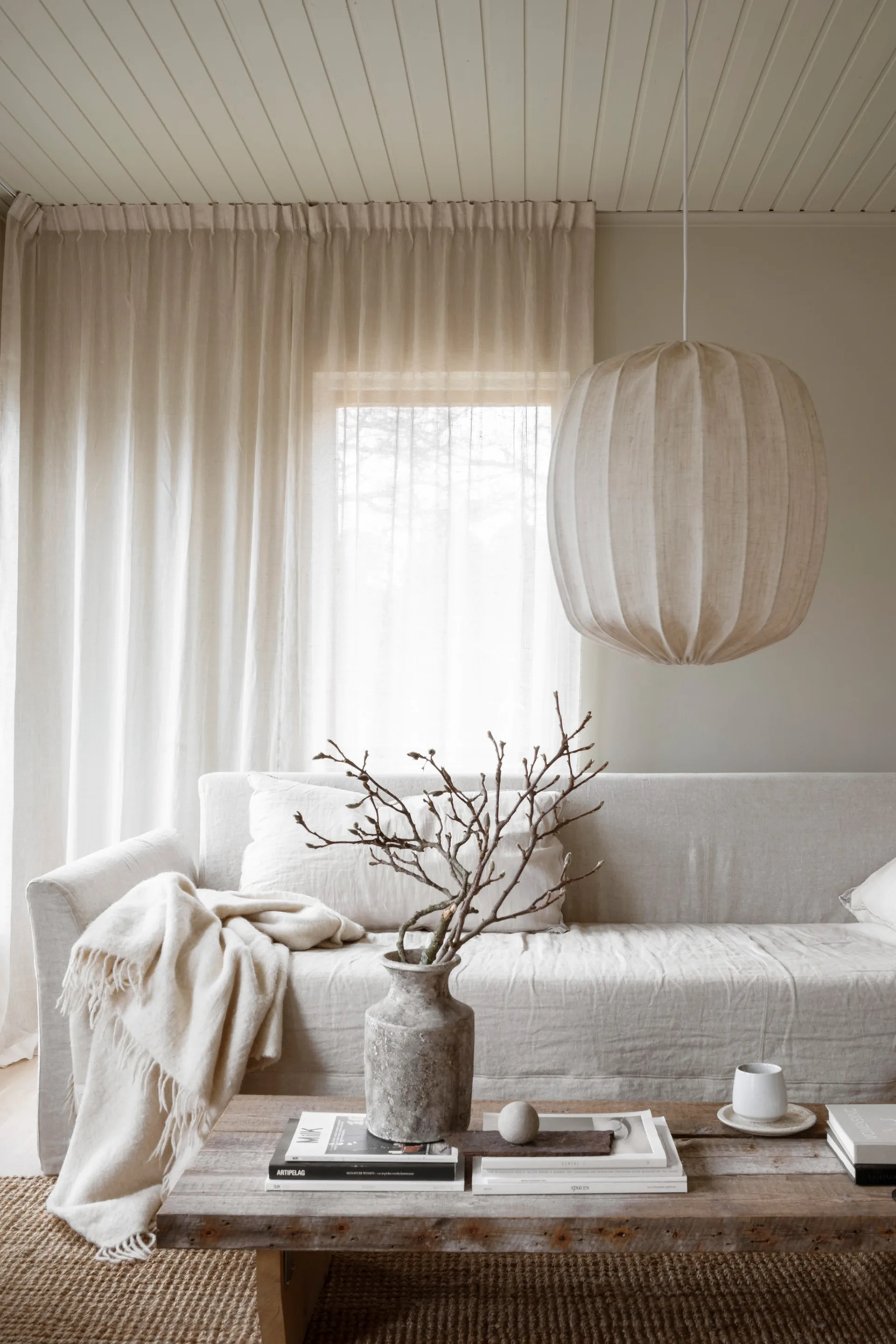 Prisma lampenkap Ø45 cm linnen, Natural Watt & Veke