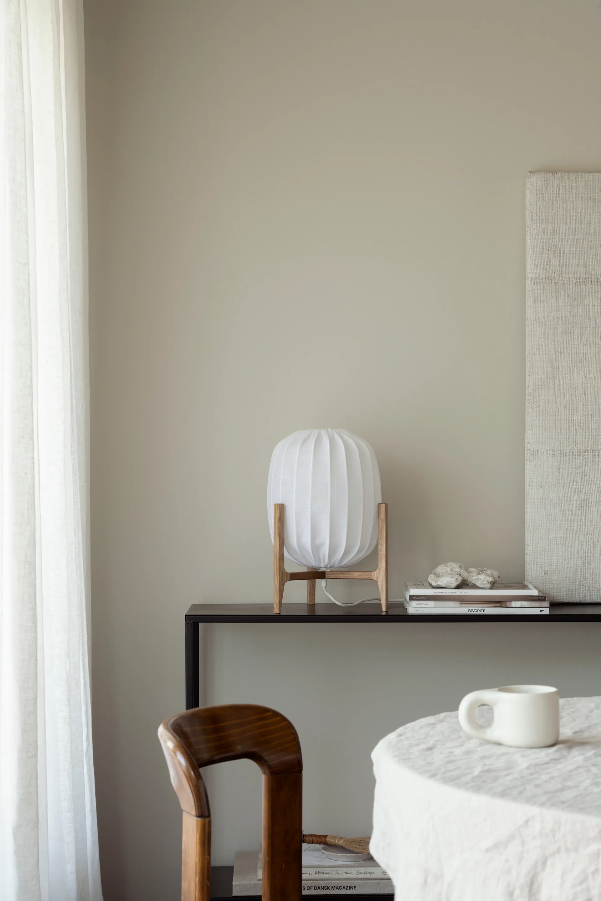 Prisma tafellamp, Eiken-wit Watt & Veke