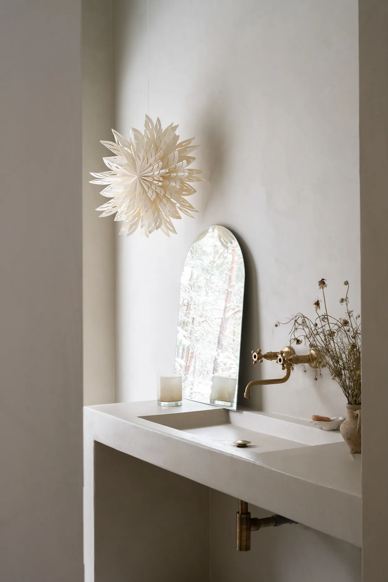 Siv adventsster Ø60 cm, Wit Watt & Veke