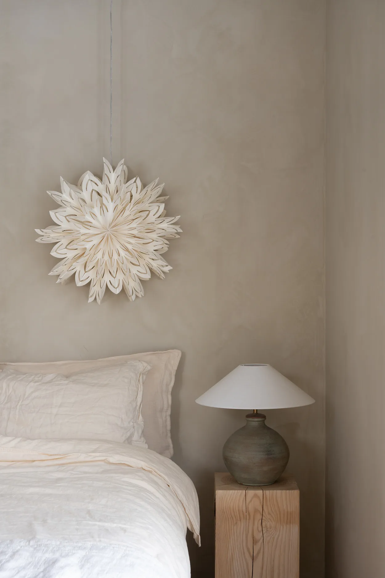 Siv adventsster Ø60 cm, Wit Watt & Veke