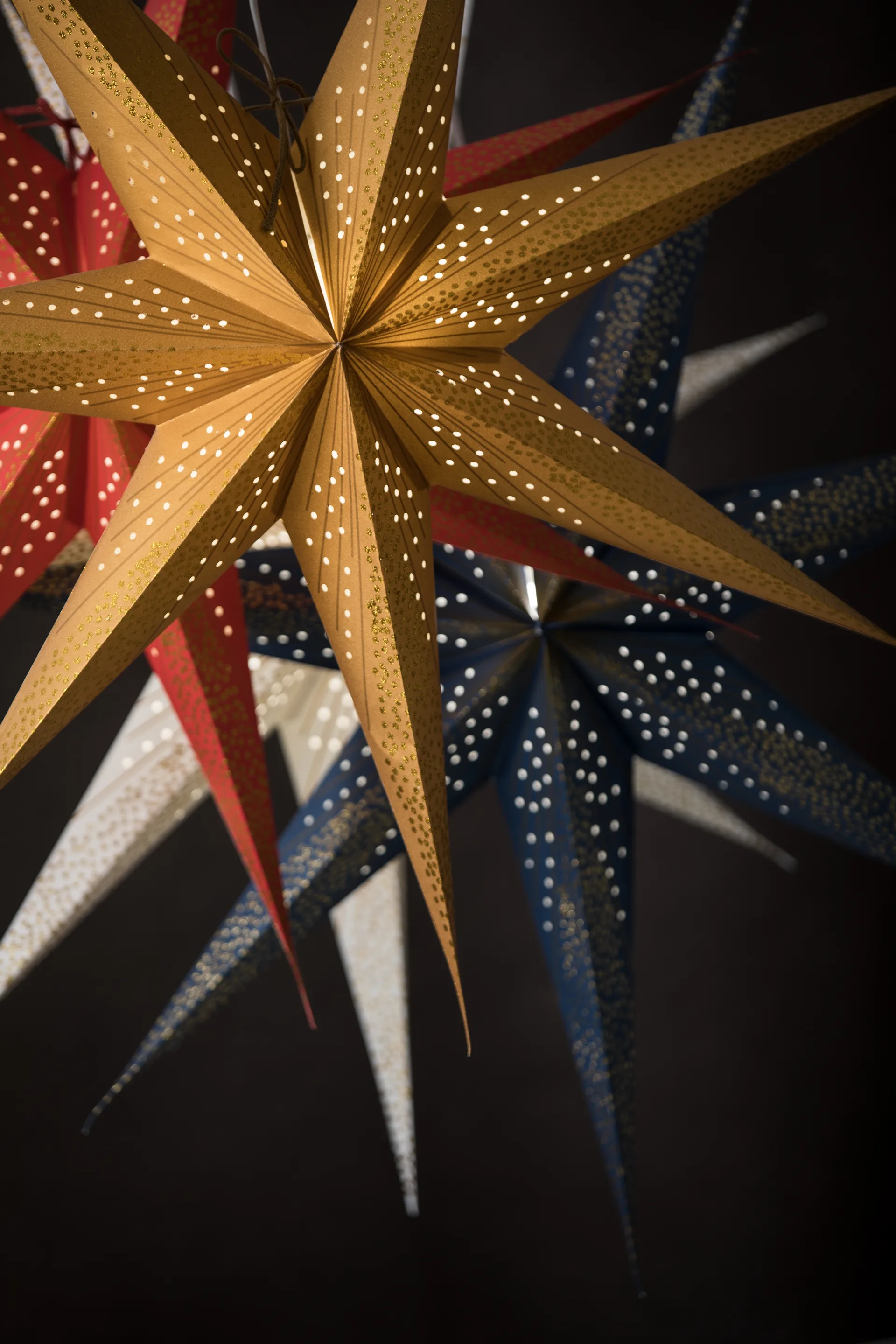 Skina kerstster, rood-goud Watt & Veke