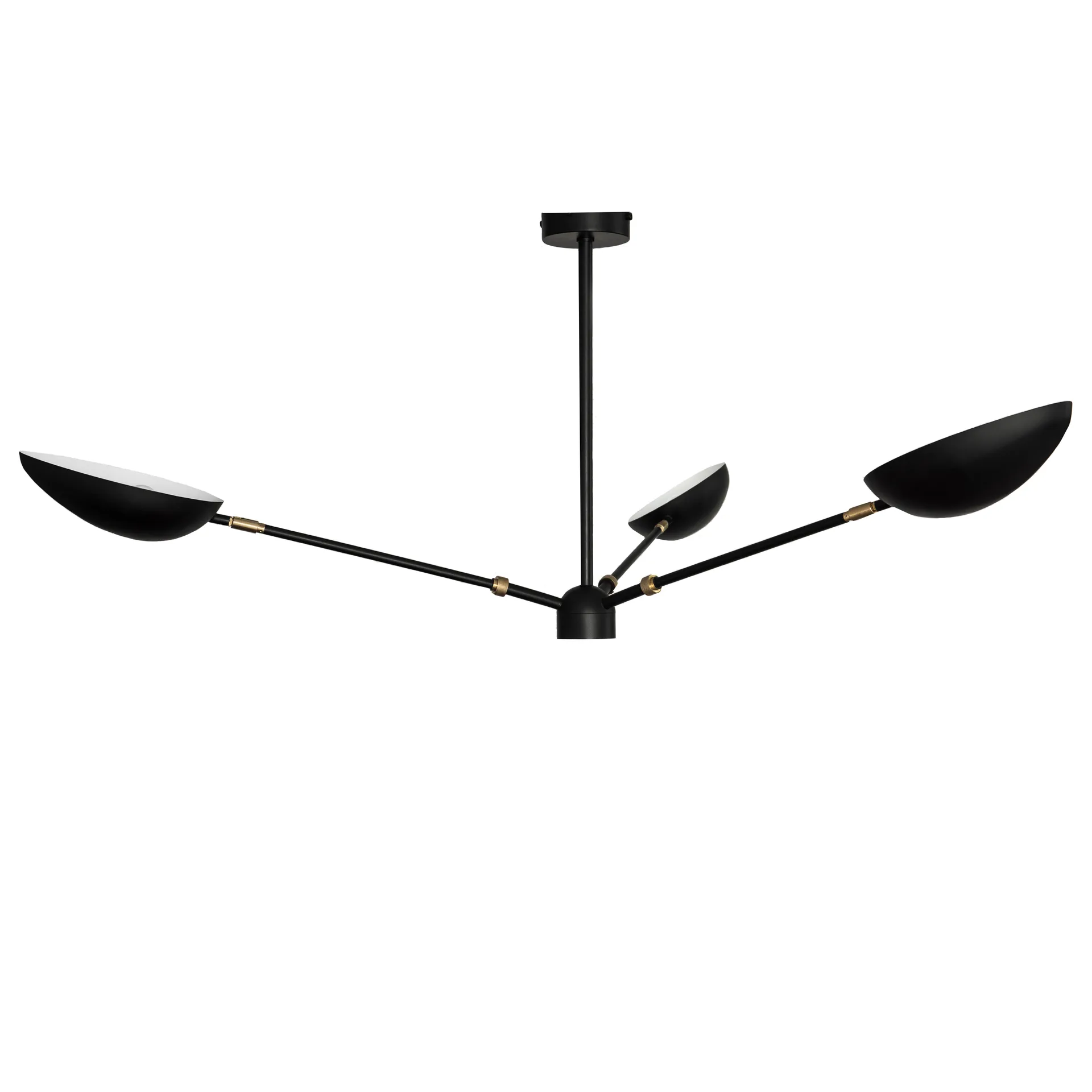 Spoon plafondhanglamp, matzwarte messing Watt & Veke