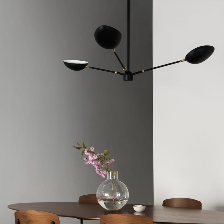 Spoon plafondhanglamp, matzwarte messing Watt & Veke