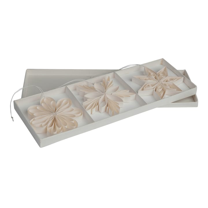 Star mix kersthanger 3-pack, Wit Watt & Veke