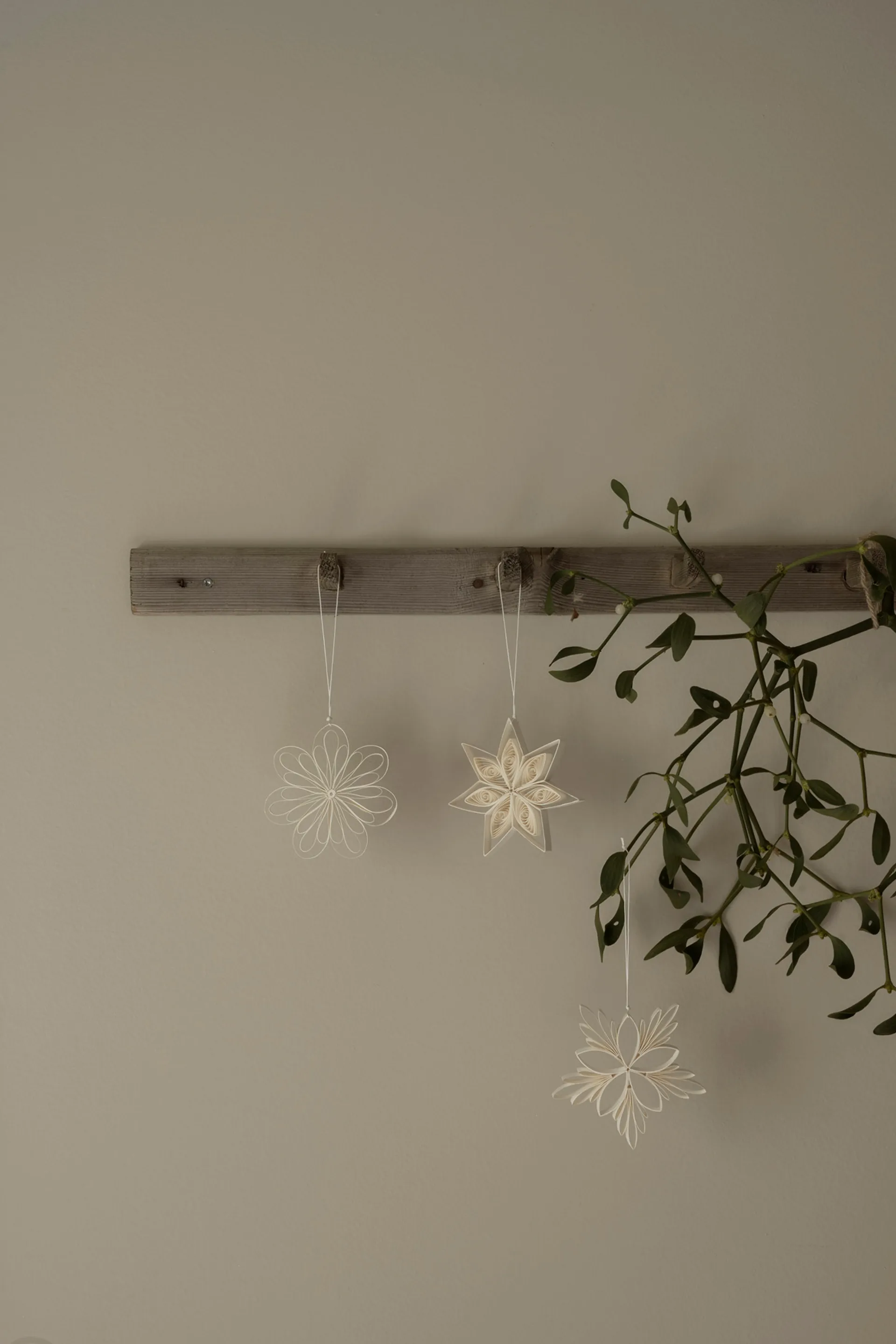 Star mix kersthanger 3-pack, Wit Watt & Veke