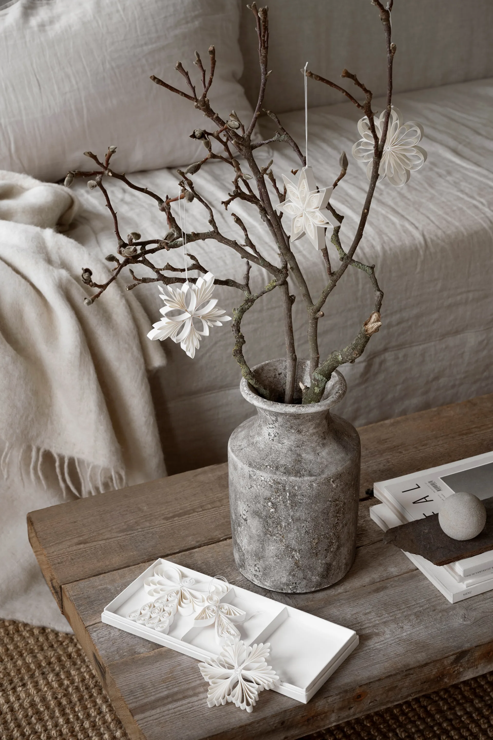 Star mix kersthanger 3-pack, Wit Watt & Veke