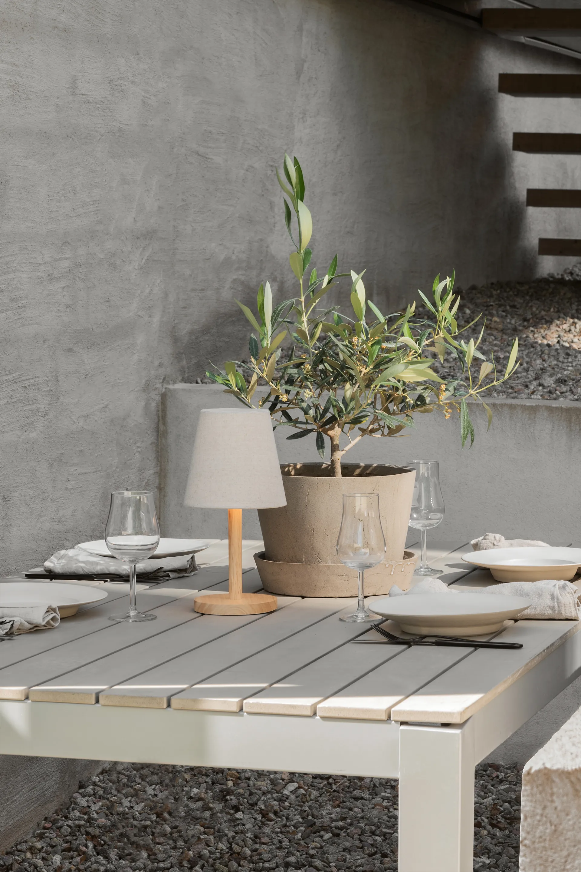 Tess table draagbare tafellamp Ø15 cm, Natural Watt & Veke