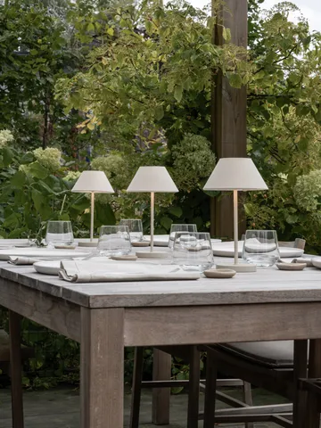 Teya tafellamp portable - Offwhite, Ø15x26 cm - Watt & Veke