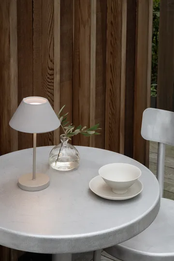 Teya tafellamp portable - Warm grey, Ø15x26 cm - Watt & Veke