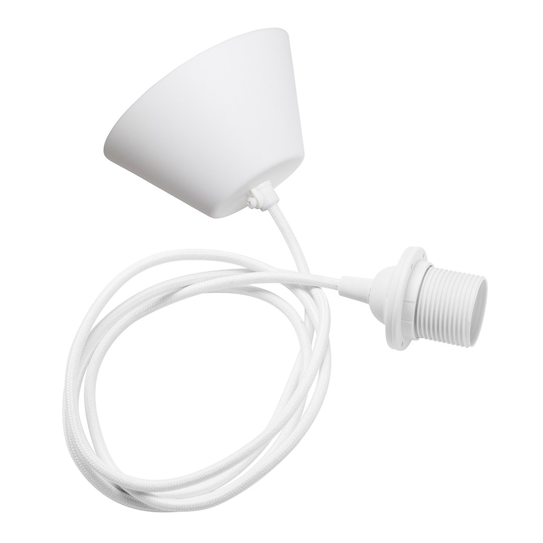 Watt & Veke plafondkabelset textiel wit | Scandinavisch Interieur | Lampfittingen & -houders | Wit