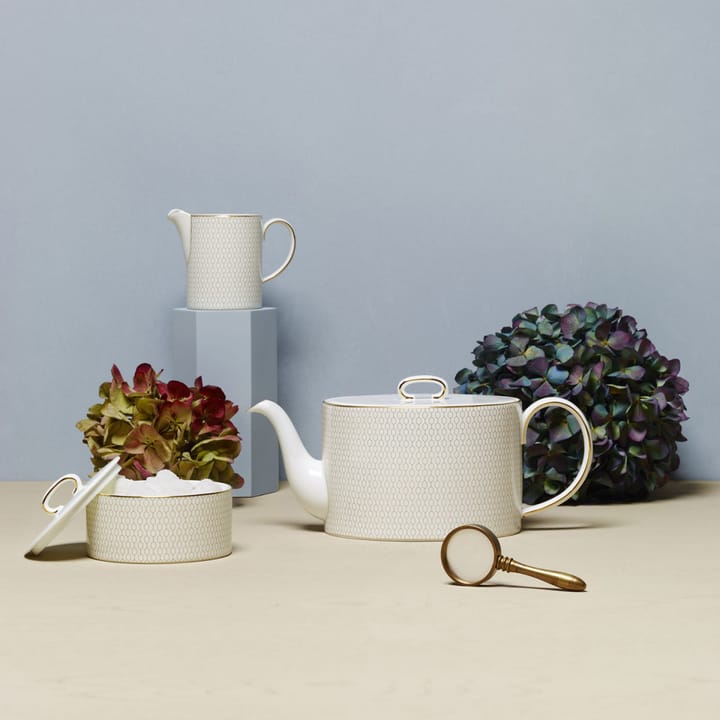 Arris suikerpot en melkkan - wit - Wedgwood