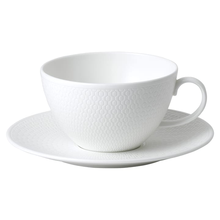 Gio theekop met schotel - wit - Wedgwood